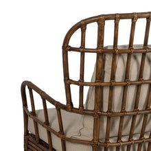 Carica l&#39;immagine nel visualizzatore di Gallery, BROWN RATTAN DECORATION ARMCHAIR 82 X 78 X 108 CM