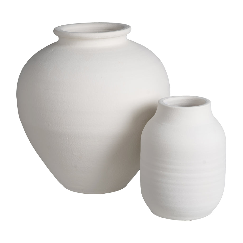 VASE WHITE MUD 34,00 X 34,00 X 37,00 CM