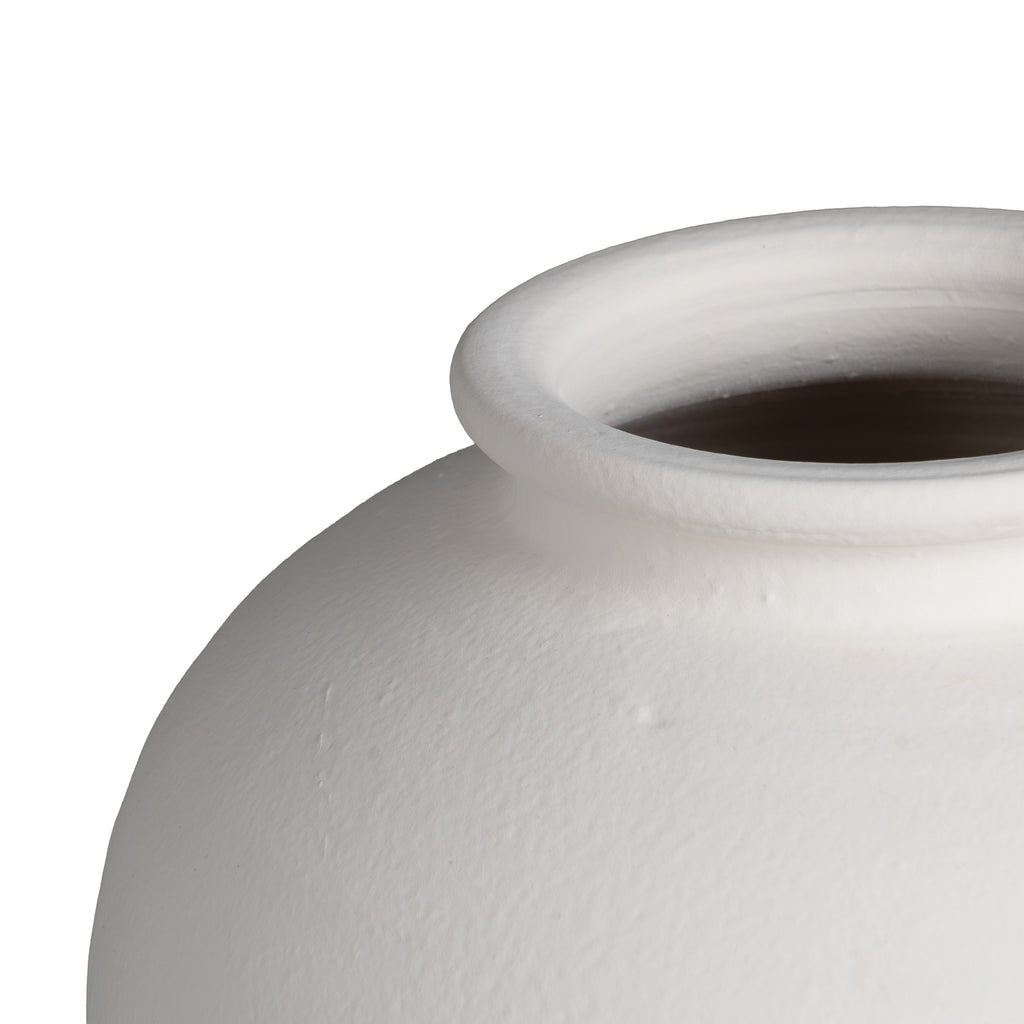 VASE WHITE MUD 34,00 X 34,00 X 37,00 CM