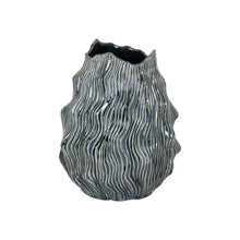 Load image into Gallery viewer, VASE BLUE CERAMIC 26 X 26 X 31,50 CM