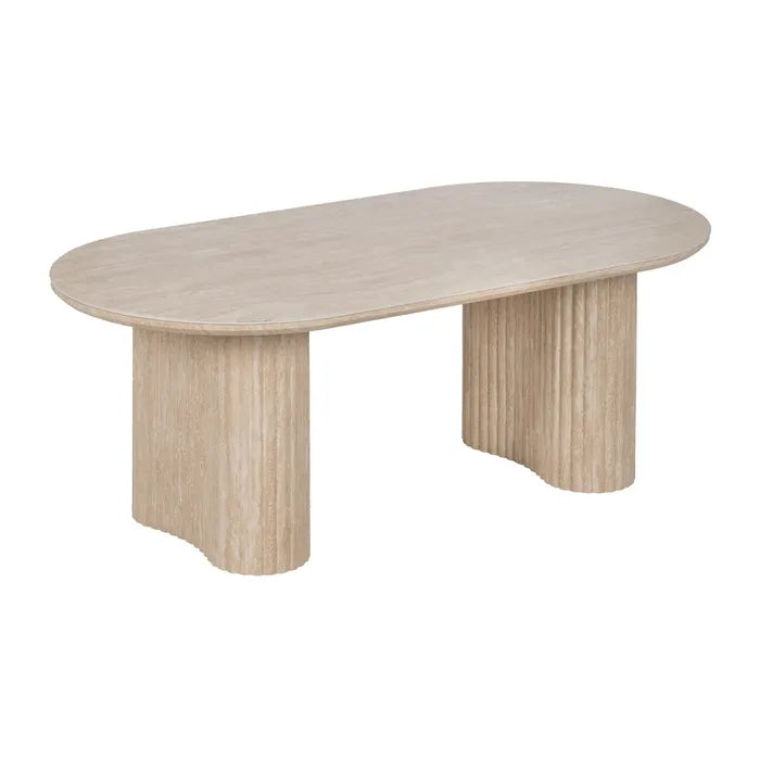 COFFE TABLE STONE BEIGE MDF 120 X 60 X 46 CM