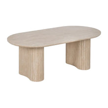 Cargar imagen en el visor de la galería, COFFE TABLE STONE BEIGE MDF 120 X 60 X 46 CM