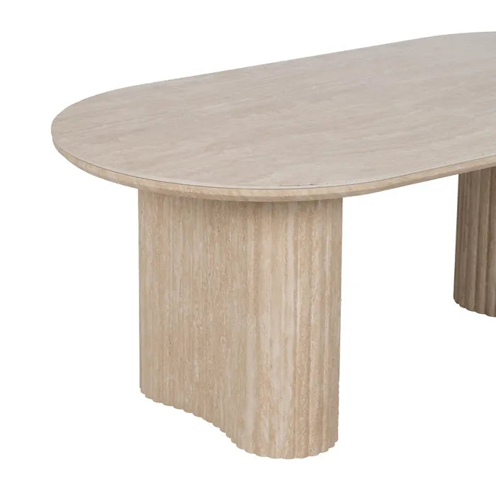 COFFE TABLE STONE BEIGE MDF 120 X 60 X 46 CM