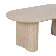 Cargar imagen en el visor de la galería, COFFE TABLE STONE BEIGE MDF 120 X 60 X 46 CM