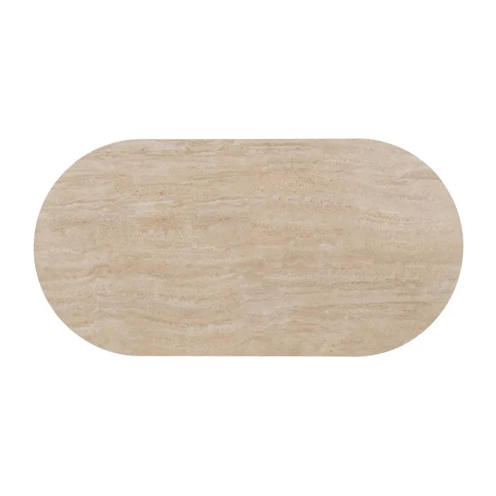 COFFE TABLE STONE BEIGE MDF 120 X 60 X 46 CM