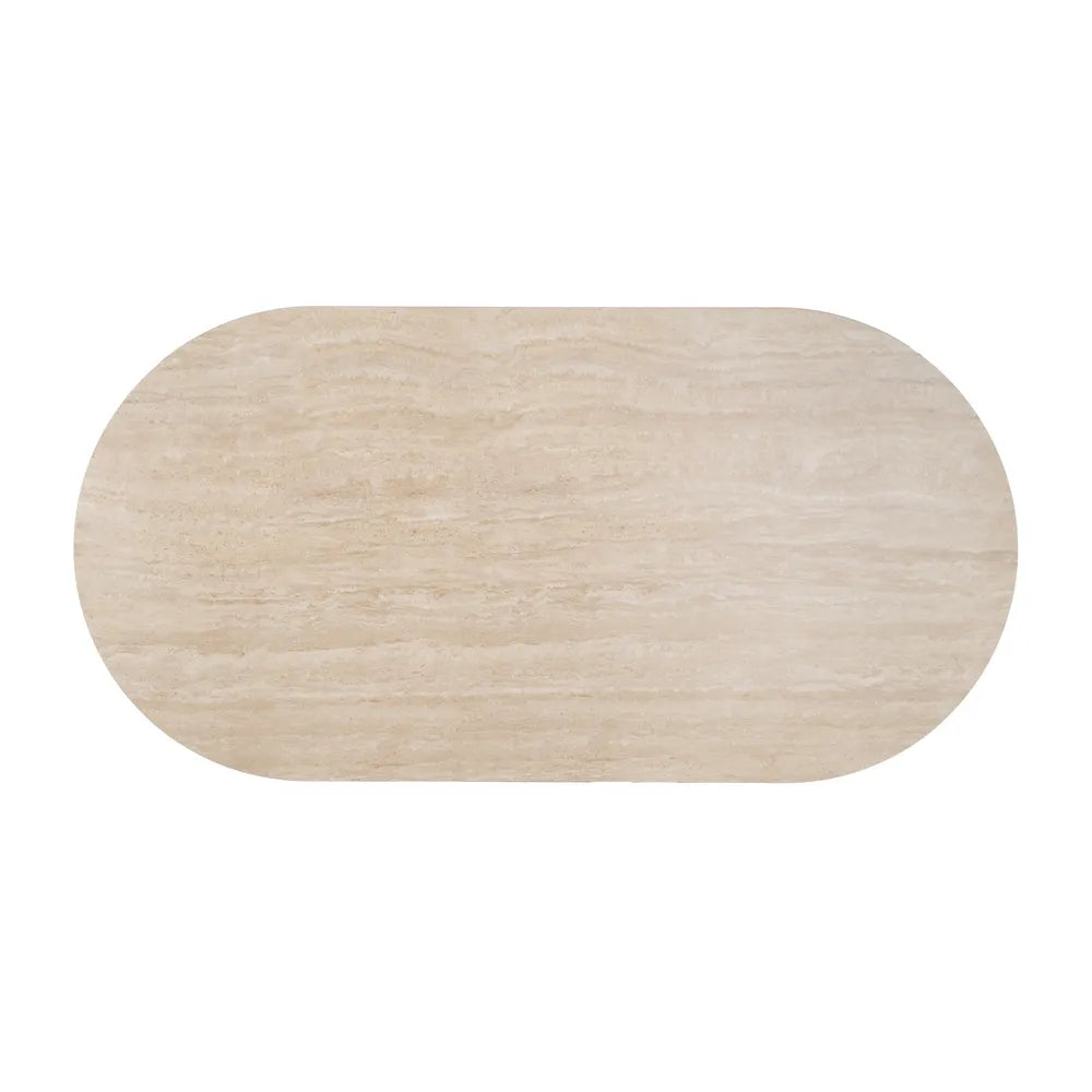 DINING TABLE STONE BEIGE MDF 180 X 90 X 76 CM