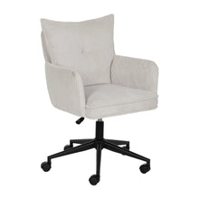 Load image into Gallery viewer, OFF WHITE CORDUROY OFFICE CHAIR 59 X 63 X 89 CM