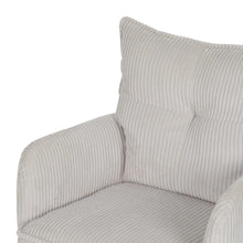 Load image into Gallery viewer, OFF WHITE CORDUROY OFFICE CHAIR 59 X 63 X 89 CM