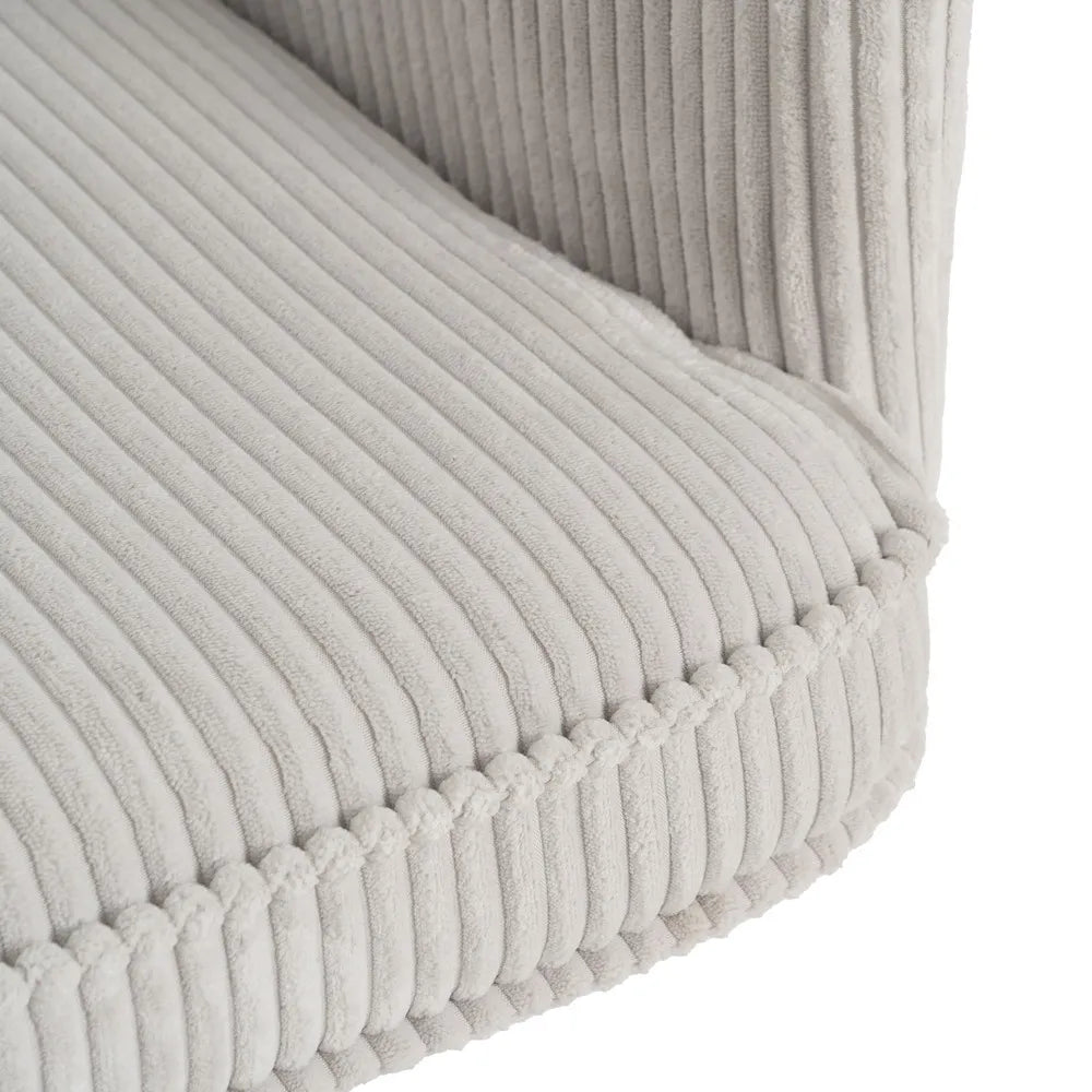OFF WHITE CORDUROY OFFICE CHAIR 59 X 63 X 89 CM