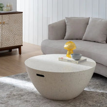 Carica l&#39;immagine nel visualizzatore di Gallery, WHITE MAGNESIUM FIBER COFFEE TABLE 90 X 90 X 40 CM