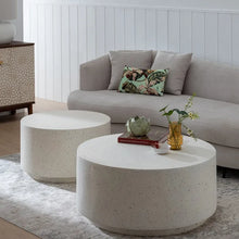 Carica l&#39;immagine nel visualizzatore di Gallery, WHITE MAGNESIUM FIBER COFFEE TABLE 90 X 90 X 40 CM
