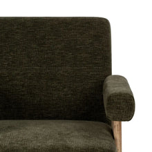 Cargar imagen en el visor de la galería, ARMCHAIR GREEN WEAVE-WOOD 74 X 76 X 85 CM