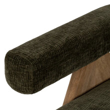Cargar imagen en el visor de la galería, ARMCHAIR GREEN WEAVE-WOOD 74 X 76 X 85 CM