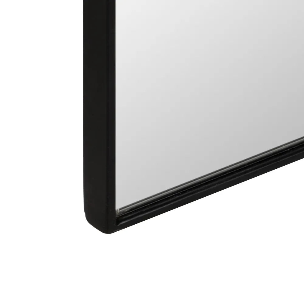 MIRROR BLACK METAL-GLASS 64 X 2 X 170 CM