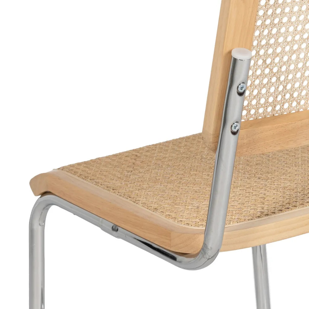 NATURAL WOOD-RATTAN CHAIR 46 X 53 X 82.50 CM