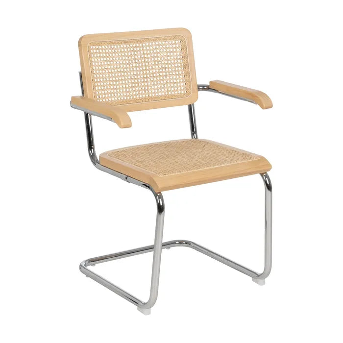 NATURAL WOOD-RATTAN CHAIR 61.50 X 53 X 82.50 CM