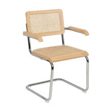 Cargar imagen en el visor de la galería, NATURAL WOOD-RATTAN CHAIR 61.50 X 53 X 82.50 CM