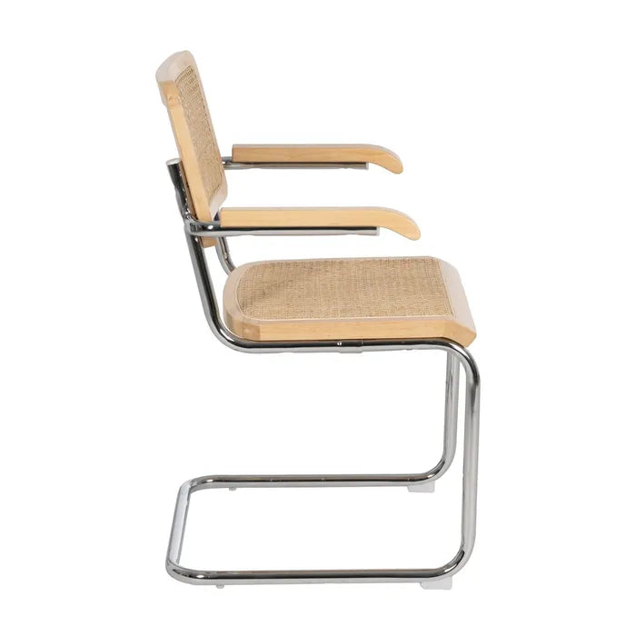 NATURAL WOOD-RATTAN CHAIR 61.50 X 53 X 82.50 CM