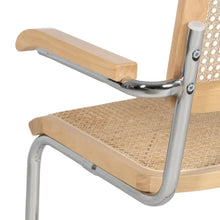 Cargar imagen en el visor de la galería, NATURAL WOOD-RATTAN CHAIR 61.50 X 53 X 82.50 CM
