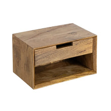 Charger l'image dans la galerie, BED SIDE TABLE FLOATING HONEY MANGO WOOD 40 X 25 X 23 CM