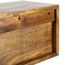 Charger l'image dans la galerie, BED SIDE TABLE FLOATING HONEY MANGO WOOD 40 X 25 X 23 CM
