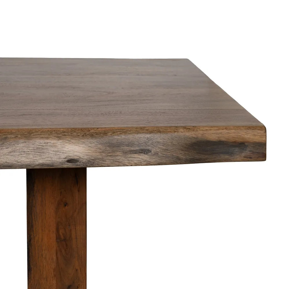 BROWN DINING TABLE ACACIA WOOD 180 X 90 X 77 CM