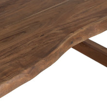 Laden Sie das Bild in den Galerie-Viewer, BROWN ACACIA WOOD DINING TABLE 240 X 100 X 76 CM
