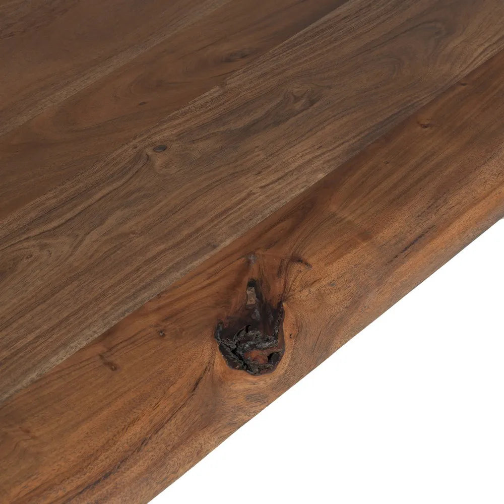BROWN DINING TABLE ACACIA WOOD 280 X 100 X 77 CM