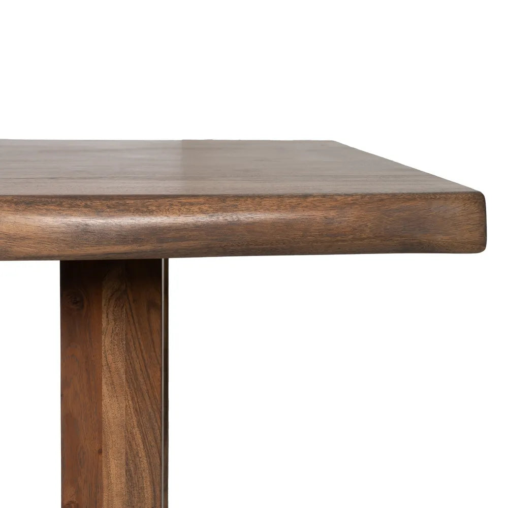 BROWN DINING TABLE ACACIA WOOD 280 X 100 X 77 CM