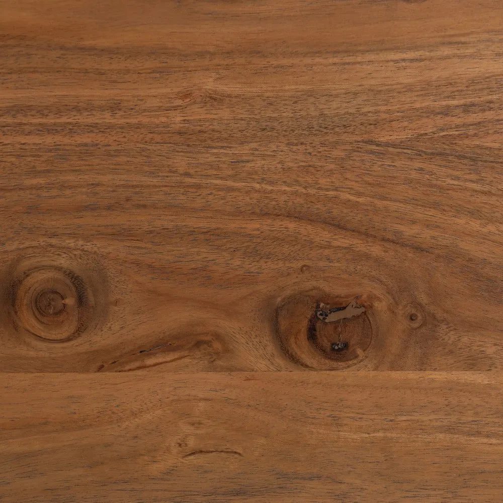 BROWN DINING TABLE ACACIA WOOD 280 X 100 X 77 CM