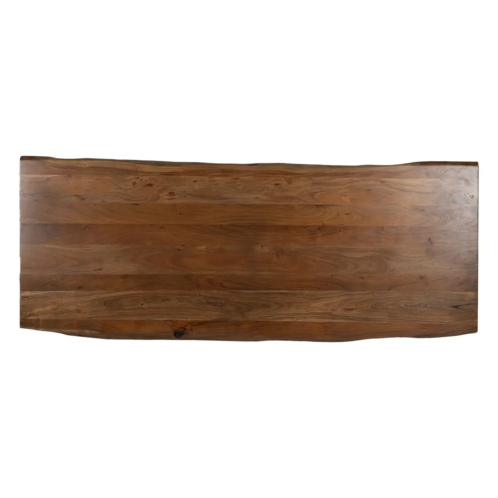 BROWN DINING TABLE ACACIA WOOD 280 X 100 X 77 CM