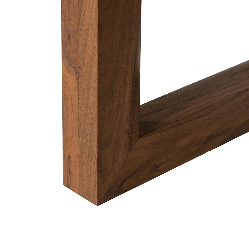BROWN DINING TABLE ACACIA WOOD 280 X 100 X 77 CM
