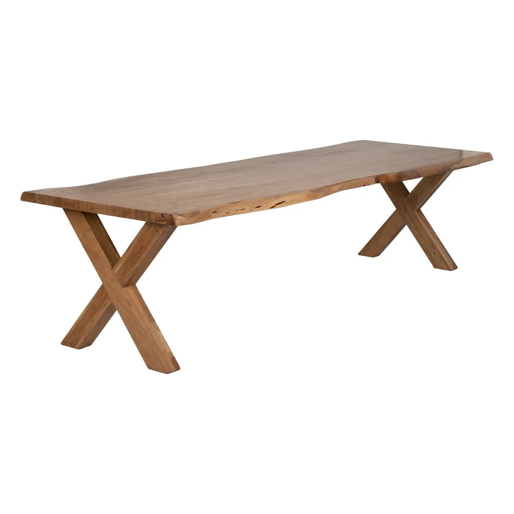 NATURAL ACACIA WOOD DINING TABLE 280 X 100 X 76 CM