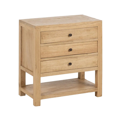Mindi wood bed side table 60 X 35 X 65 cm