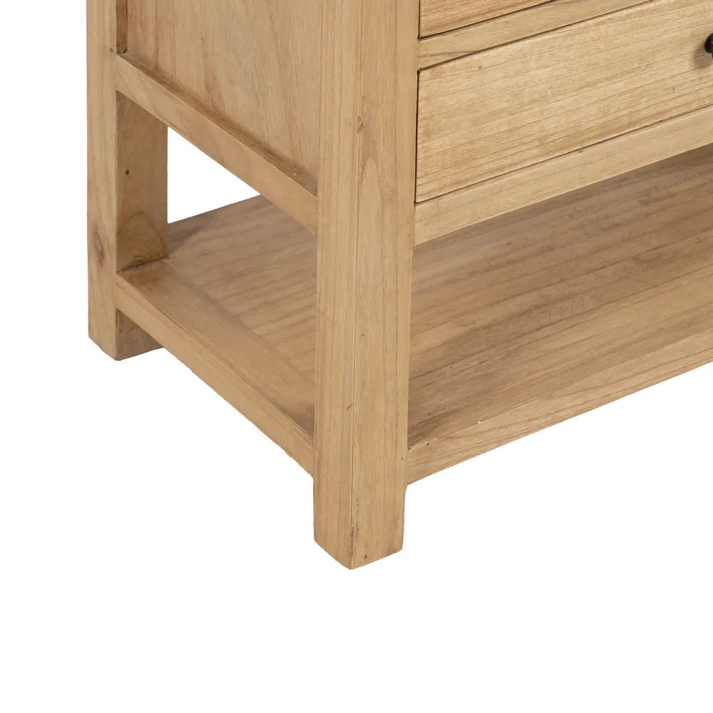 Mindi wood bed side table 60 X 35 X 65 cm