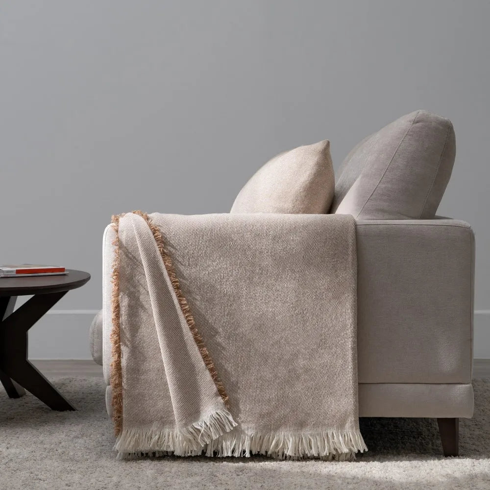 CAMEL COTTON BEDSPREAD TEXTILES/HOME 250 X 260 CM