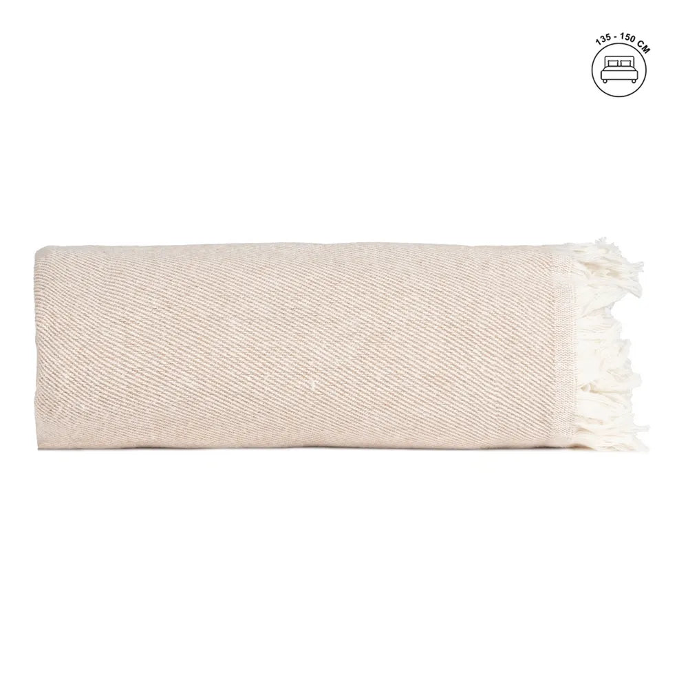 CAMEL COTTON BEDSPREAD TEXTILES/HOME 250 X 260 CM