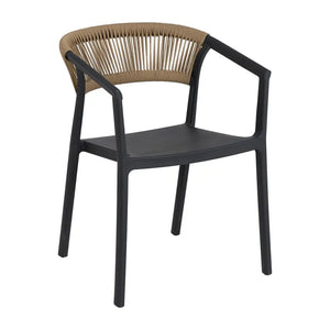 CHAIR NATURAL-BLACK 56 X 54 X 75,50 CM
