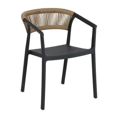 CHAIR NATURAL-BLACK 56 X 54 X 75,50 CM