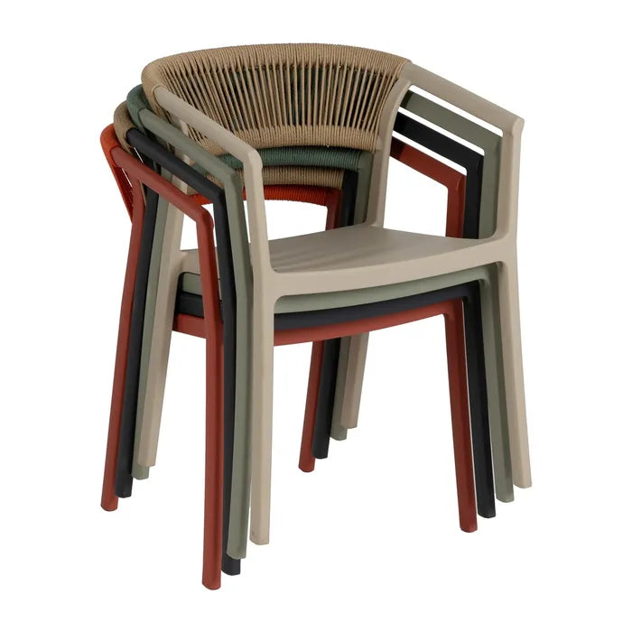 TERRACOTTA POLYPROPYLENE CHAIR 56 X 52 X 76 CM