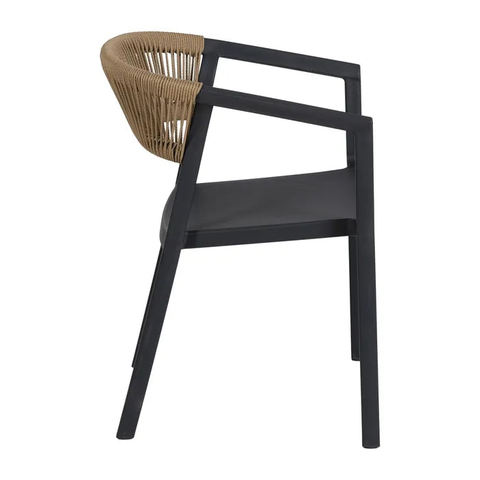 CHAIR NATURAL-BLACK 56 X 54 X 75,50 CM