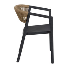 Load image into Gallery viewer, CHAIR NATURAL-BLACK 56 X 54 X 75,50 CM