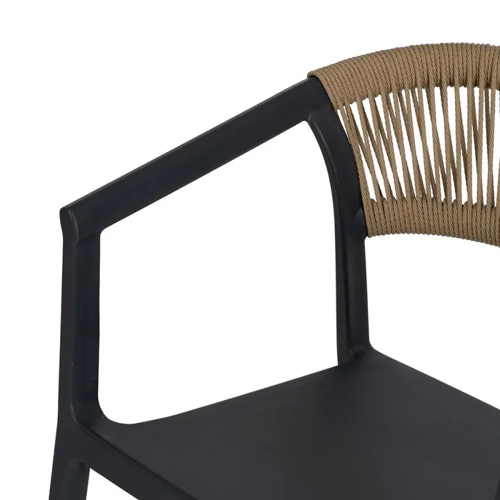 CHAIR NATURAL-BLACK 56 X 54 X 75,50 CM