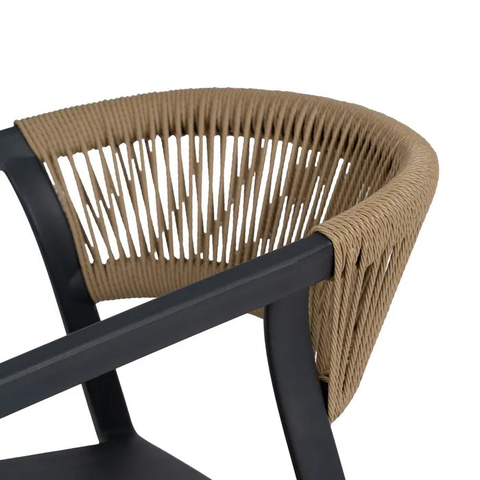 CHAIR NATURAL-BLACK 56 X 54 X 75,50 CM