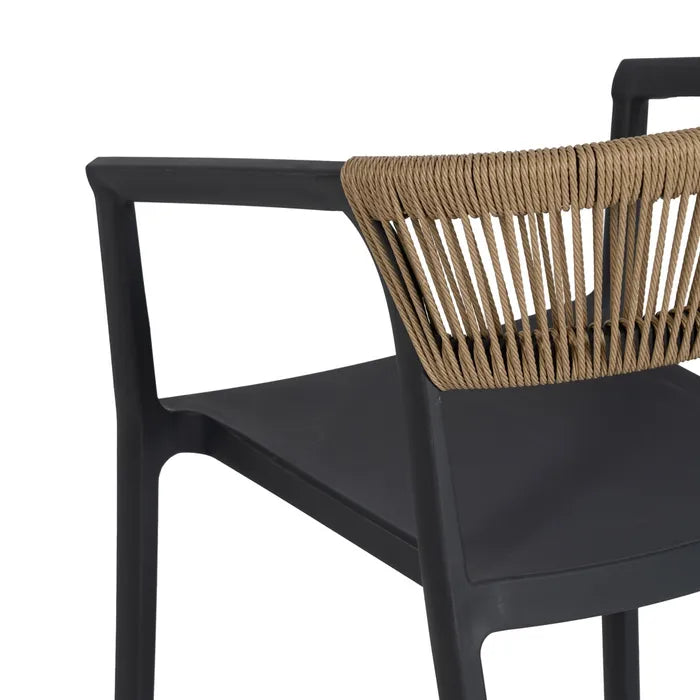 CHAIR NATURAL-BLACK 56 X 54 X 75,50 CM