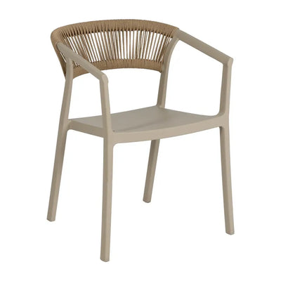 BEIGE POLYPROPYLENE CHAIR 56 X 52 X 76 CM