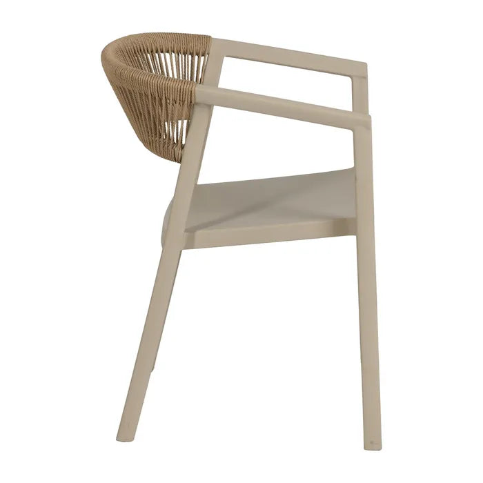 BEIGE POLYPROPYLENE CHAIR 56 X 52 X 76 CM