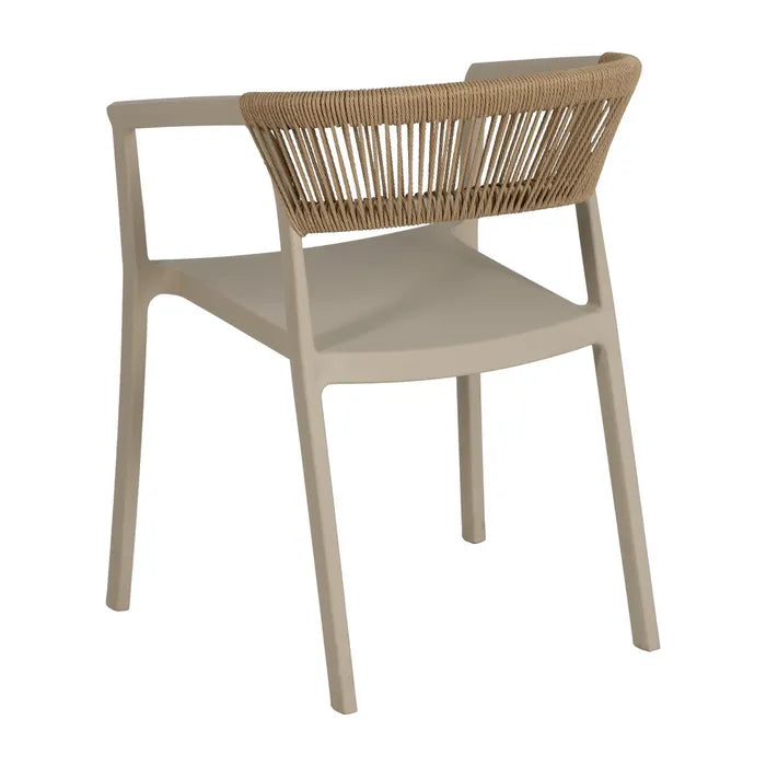 BEIGE POLYPROPYLENE CHAIR 56 X 52 X 76 CM