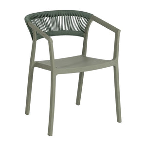 GREEN POLYPROPYLENE CHAIR 56 X 52 X 76 CM
