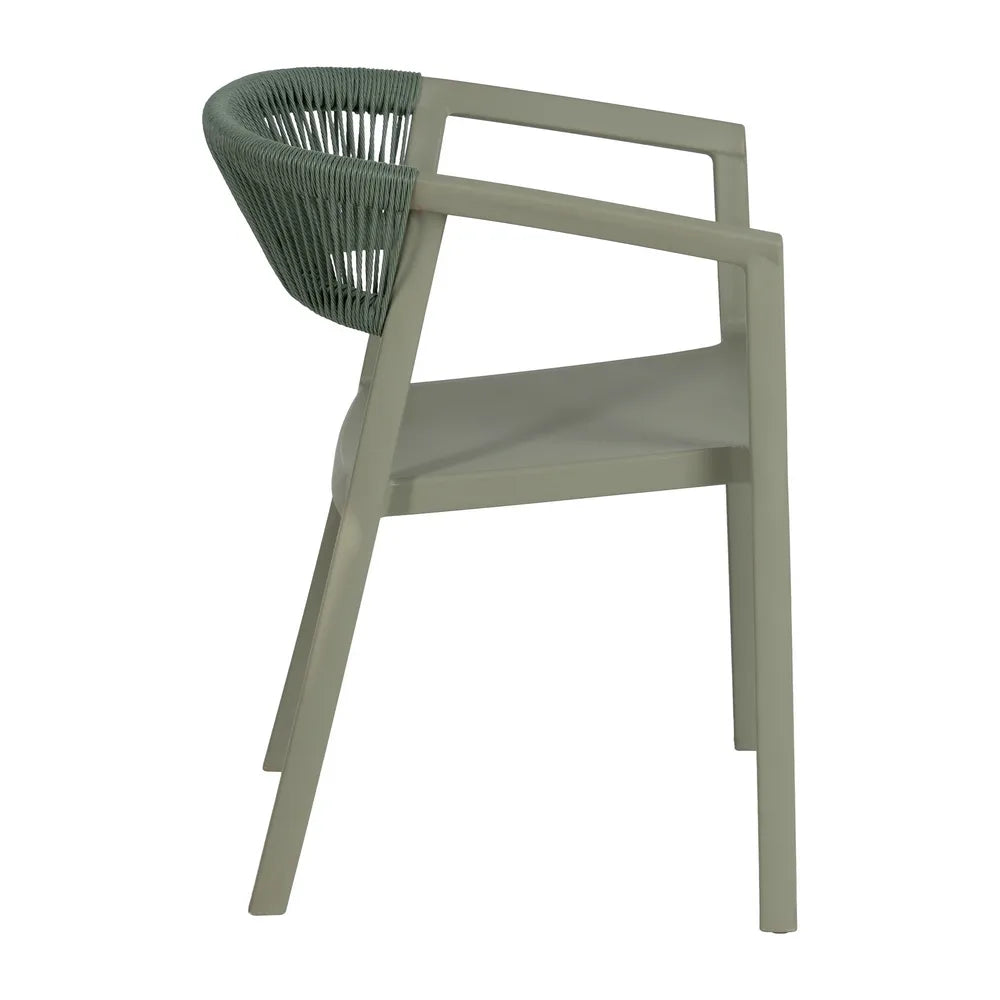 GREEN POLYPROPYLENE CHAIR 56 X 52 X 76 CM